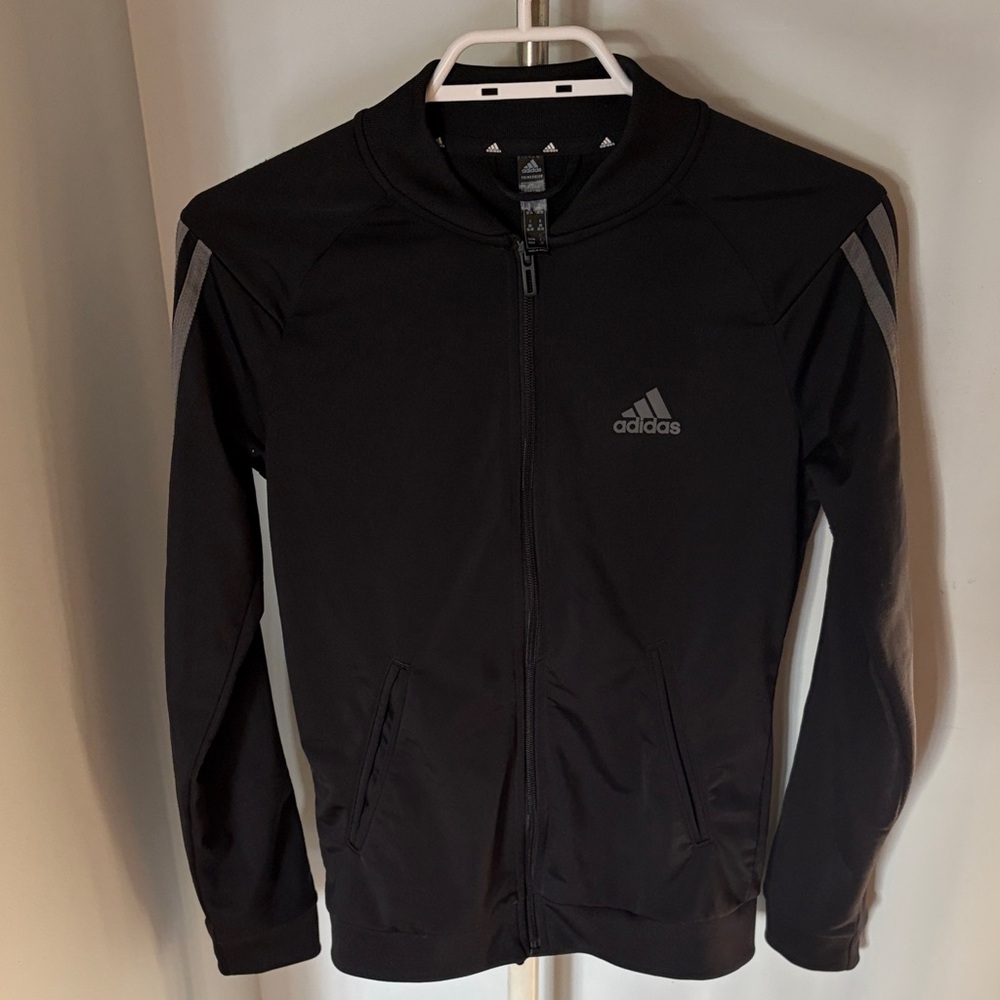 Adidas Black and Gray track jacket
